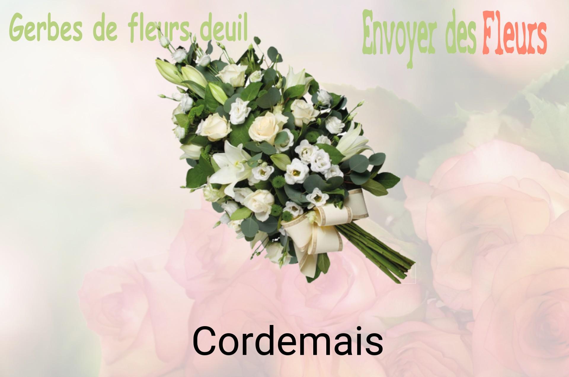 Gerbe de fleurs de deuil livrée à Cordemais